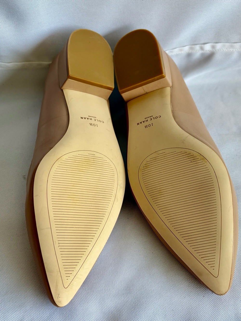 Cole Haan Blush Tan Pointed-Toe Leather Loafers - Picture 9 of 14